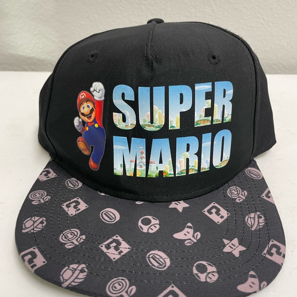 Nintendo Super Mario Black and Blue Kids Hat